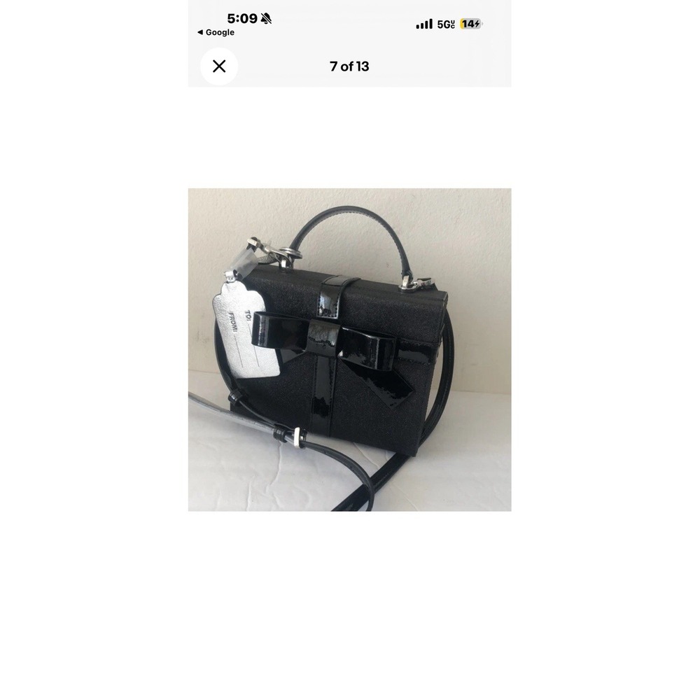 Kate Spade Wrapping Party Gift Box Black Glitter Leather Crossbody Bag Handbag